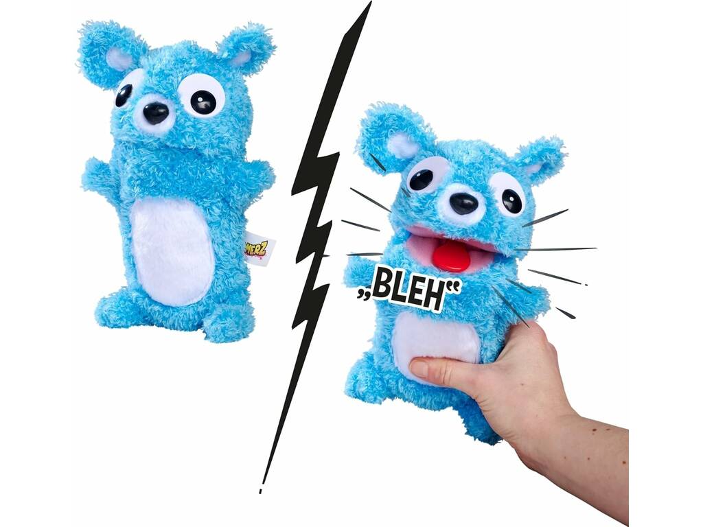 Ours hurlant en peluche Screamerz Bleu