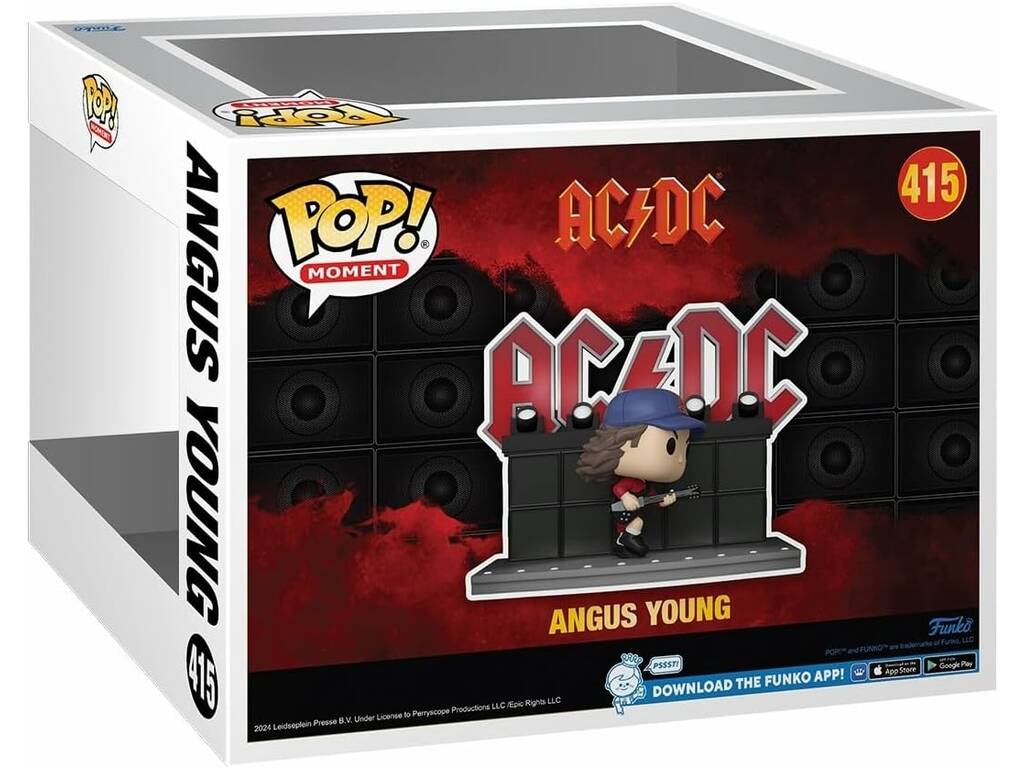 Funko Pop Moment AC/DC Figura Angus Young con Escenario 79803