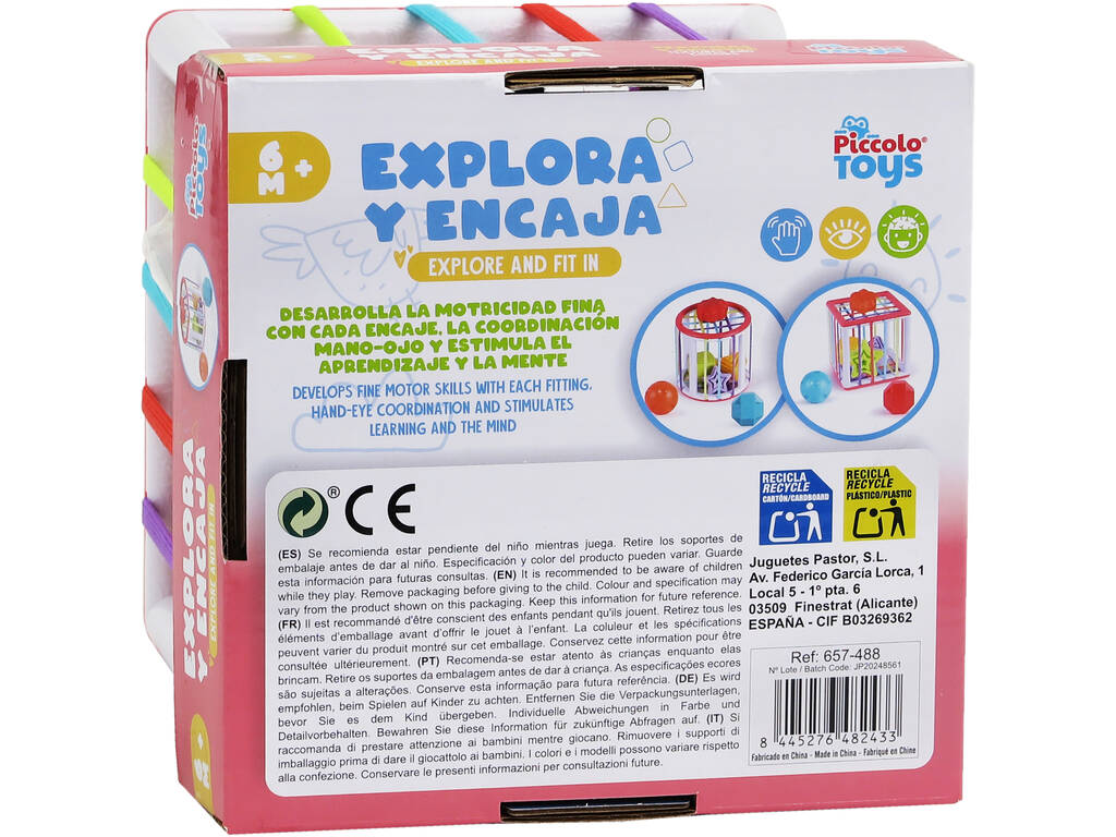 Cubo Explora y Encaja con 6 Piezas