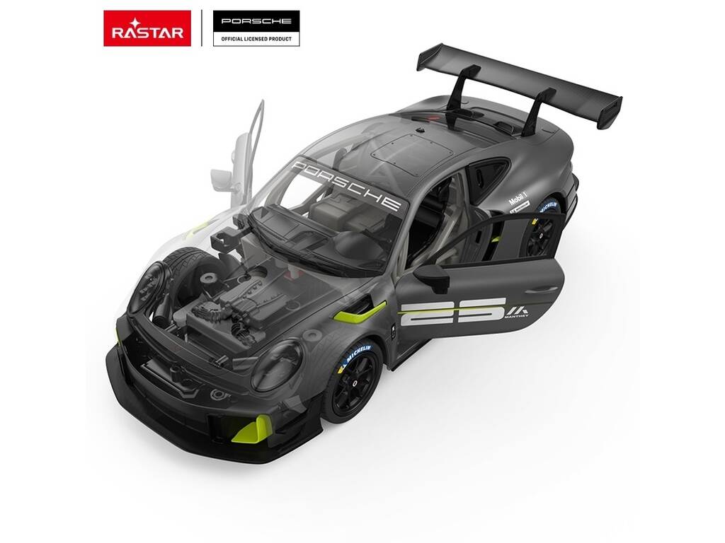 Porsche 911 GT2 RS Clubsport 25 Nera Radiocomandata 1:18 Costruibile con 68 pezzi