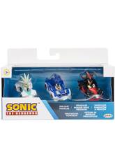 Sonic The Hedgehog Pack 3 Vehculos de Metal