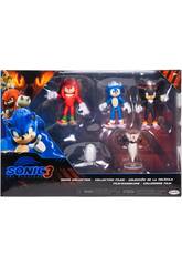 Sonic 3 Pack Coleccin de la Pelcula con 5 Figuras de 6 cm