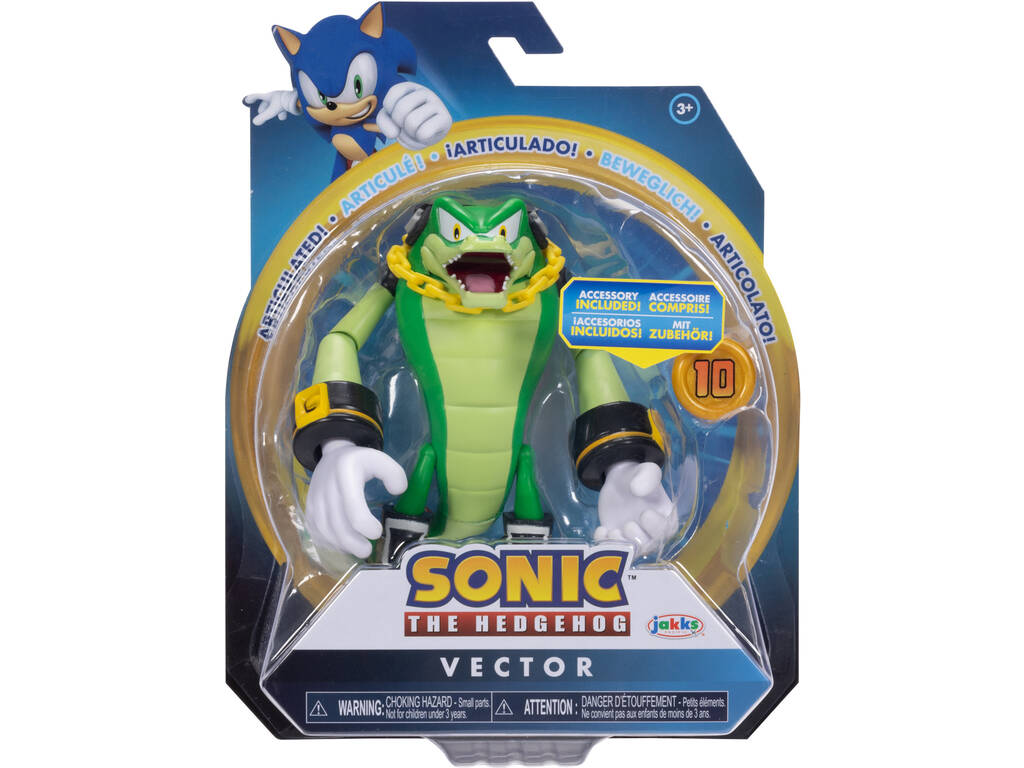 Sonic The Hedgehog Figura Articulada de 10 cm com Acessório