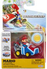 Super Mario Coche Super Mario con Moneda de Mariokart