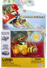 Super Mario Coche Luigi con Moneda de Mariokart