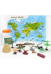 Mundo Animal Set Reptiles e Insectos con 19 Piezas