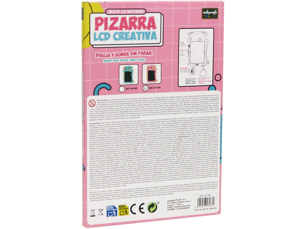 Pizarra LCD Creativa Rosa