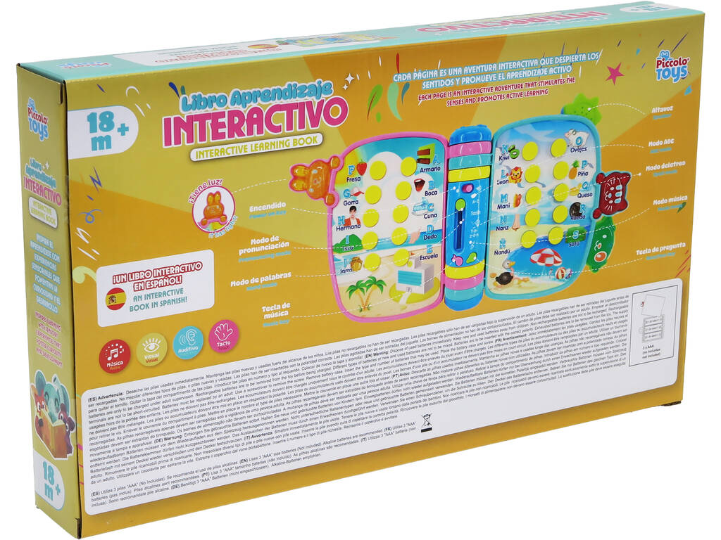 Libro de Aprendizaje Interactivo con Música y Luz