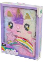 My Furry Unicorn Multicolore Agenda avec cadenas et stylo