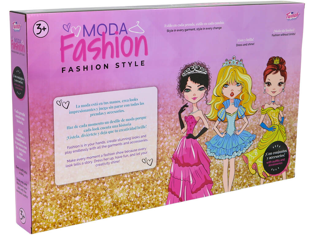 Boneca Manequim com 11 Vestidos e Bolsa