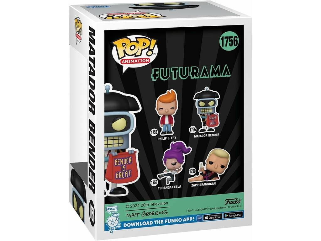 Funko Pop Animation Futurama Figura Matador Bender