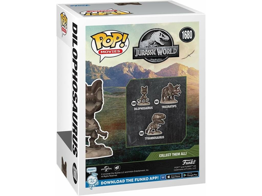 Funko Pop Movies Jurassic World Figura Dilophosaurus Fossil