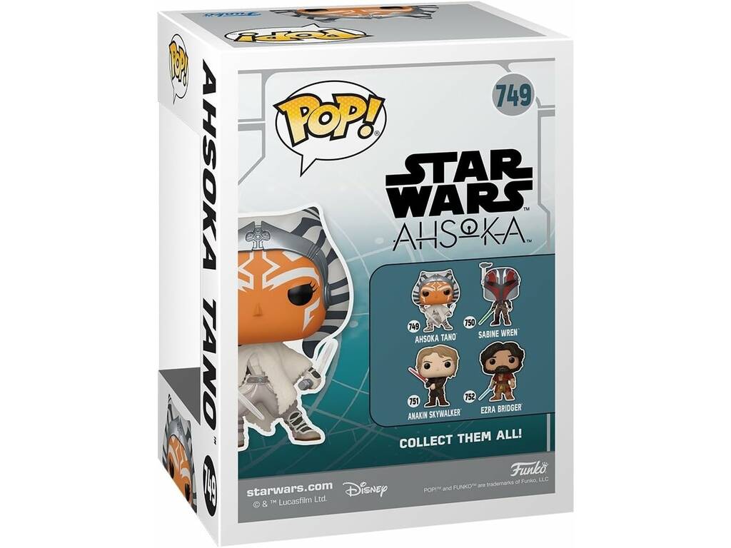 Funko Pop Star Wars Ahsoka Figura Ahsoka Tano com Cabeça Oscilante