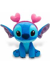 Disney Stitch Peluche Stitch com Tiara Corações de 25 cm