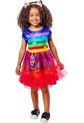 Kinderkostm Gabby Gabby Rainbow aus Gabby's Dollhouse Gre XXS