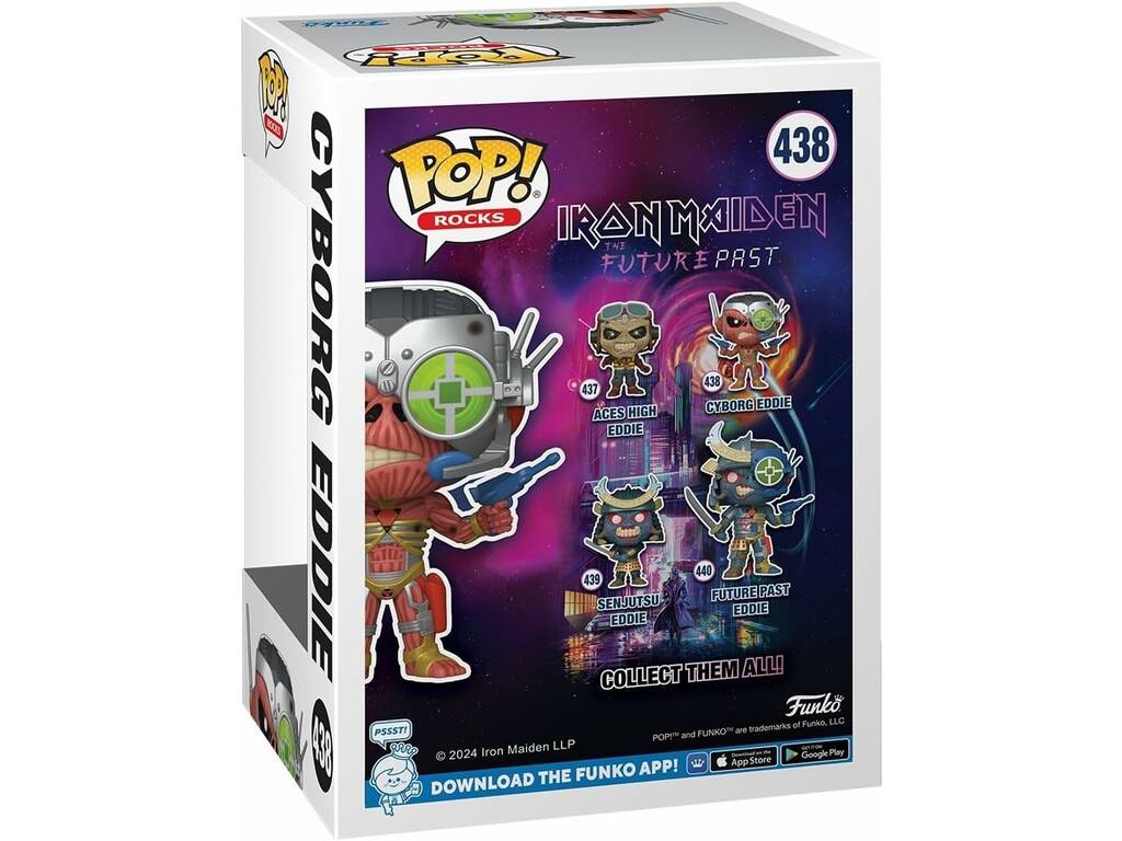 Funko Pop Rocks Iron Maiden Figura Cyborg Eddie