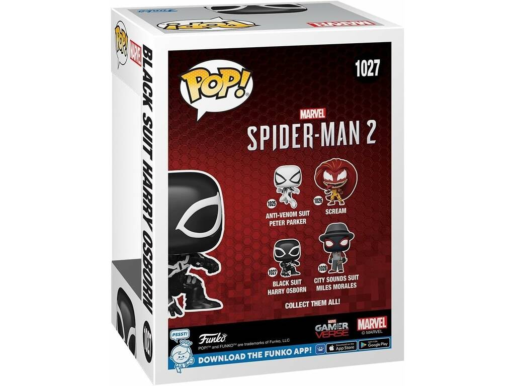 Funko Pop Marvel Spiderman 2 Figura Black Suit Harry Osborn con Cabeza Oscilante