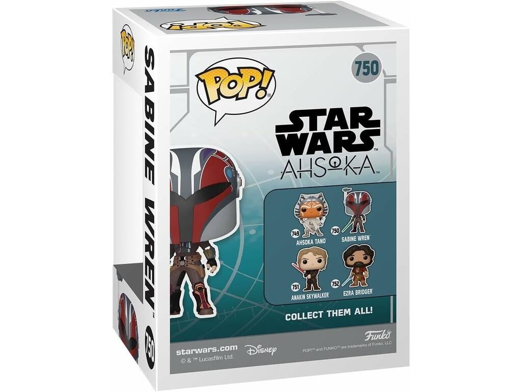 Funko Pop Star Wars Ahsoka Figura Sabine Wren con Cabeza Oscilante