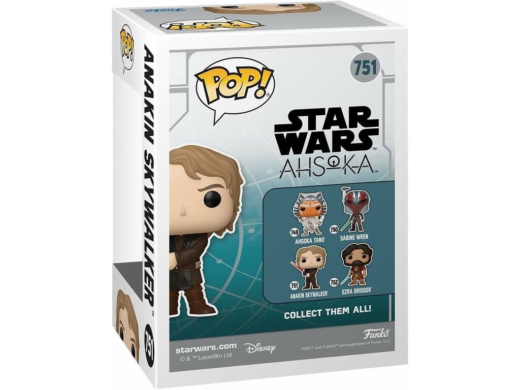 Funko Pop Star Wars Ahsoka Figura Anakin Skywalker com Cabeça Oscilante