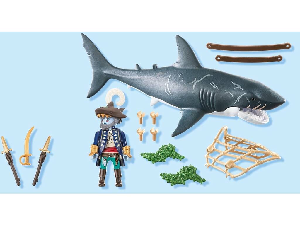 Playmobil Pirati Squalo Gigante con Pirata