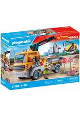 Playmobil Action Heroes Camin de Construccin con Gra