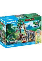 Playmobil Dinos Branquiosaurio con Aerodeslizador