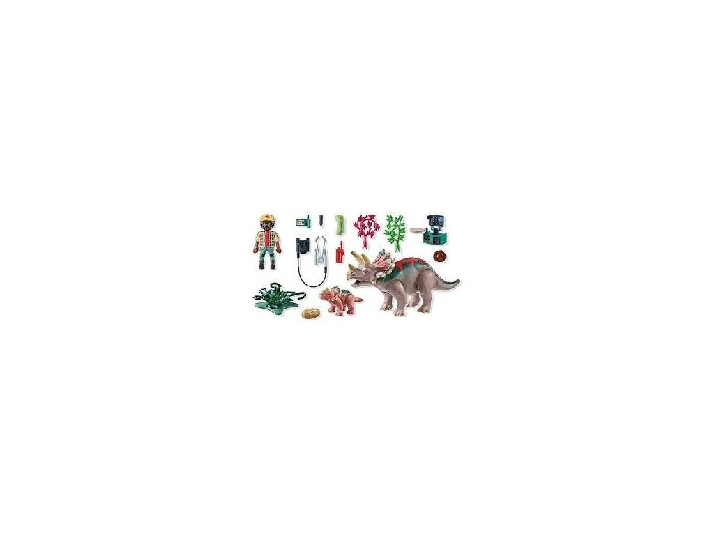 Playmobil Dinos Famille de Triceratops