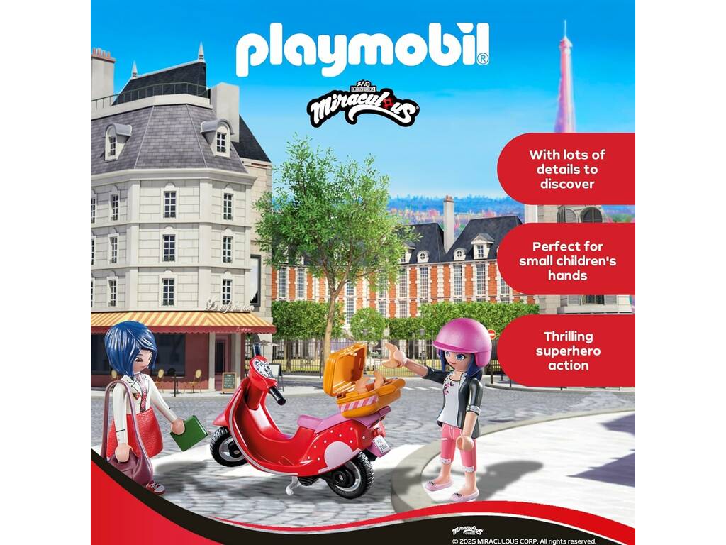 Playmobil Miraculous Ladybug Scooter Ride in Paris