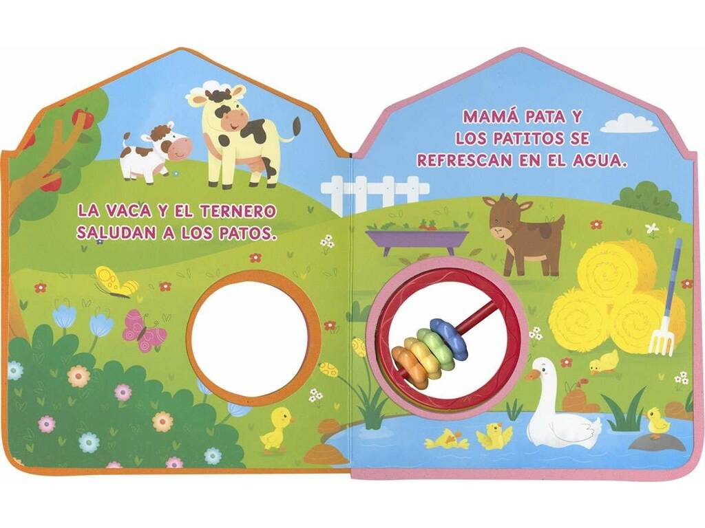 Livre avec hochet La Ferme