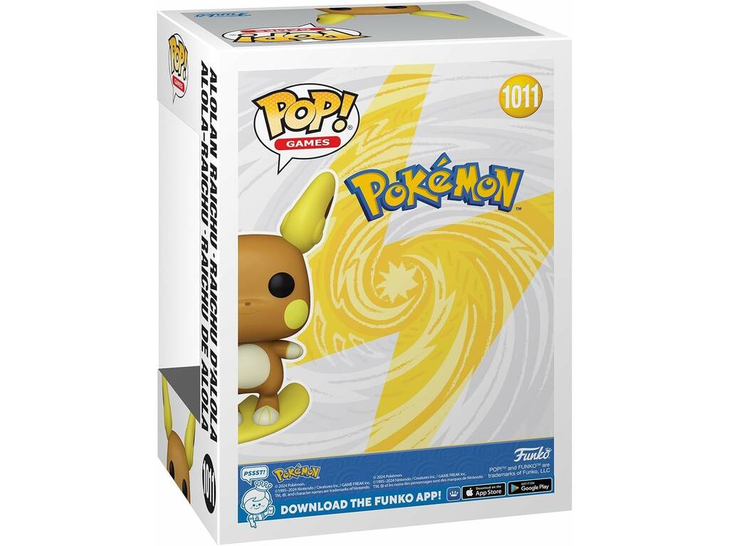 Funko Pop Games Pokémon Figura Raichu de Alola