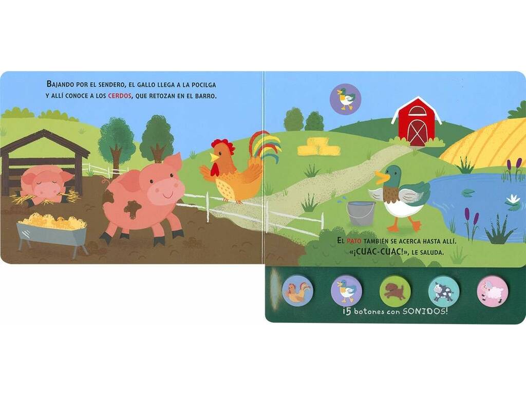 Livre cinq sons La ferme aux boutons
