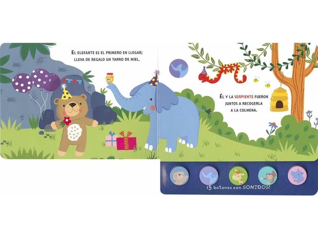 Livre Cinco Sonidos El Cumpleaños avec boutons