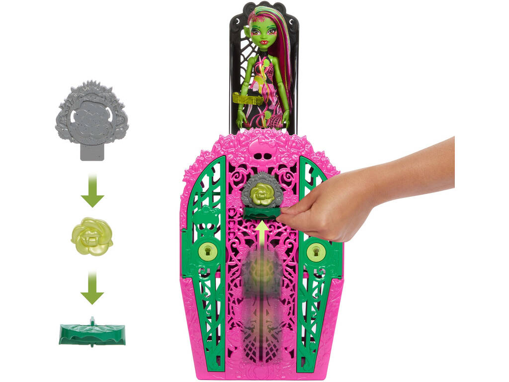 Monster High Skulltimate Secrets Garden Mysteries Muñeca Venus McFlytrap con Armario