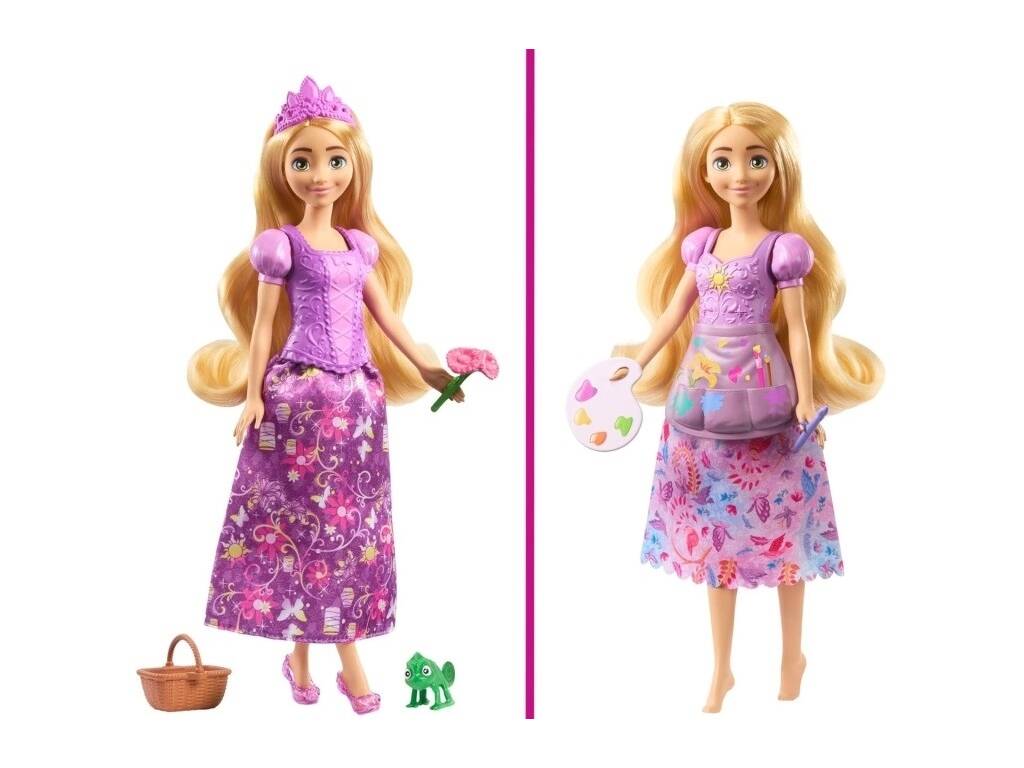 Princesas Disney Boneca Rapunzel Histórias de Rapunzel 2 em 1