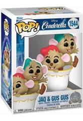 Funko Pop Disney Cenerentola 75 Anniversario Figura Jaq e Gus Gus nella tazza