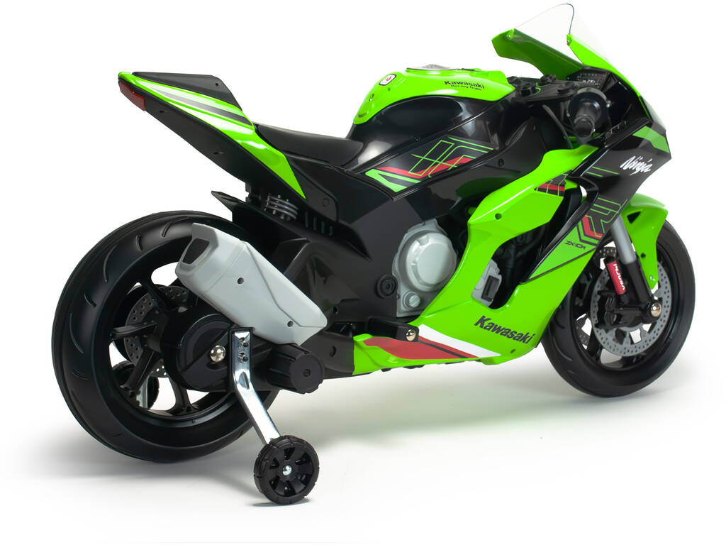 Moto à batterie Kawasaki Ninja ZX R10 vert 12V