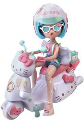 Hello Kitty Super Fans Boneca Pretty Pink de 20 cm com Scooter e Acessórios