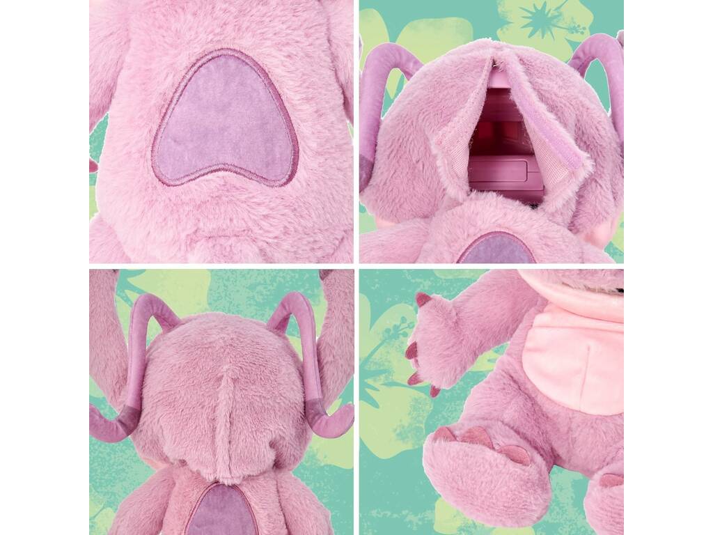 Disney Stitch Muñeco Animatrónico Angel de 30 cm con Sonidos y Movimientos Realistas