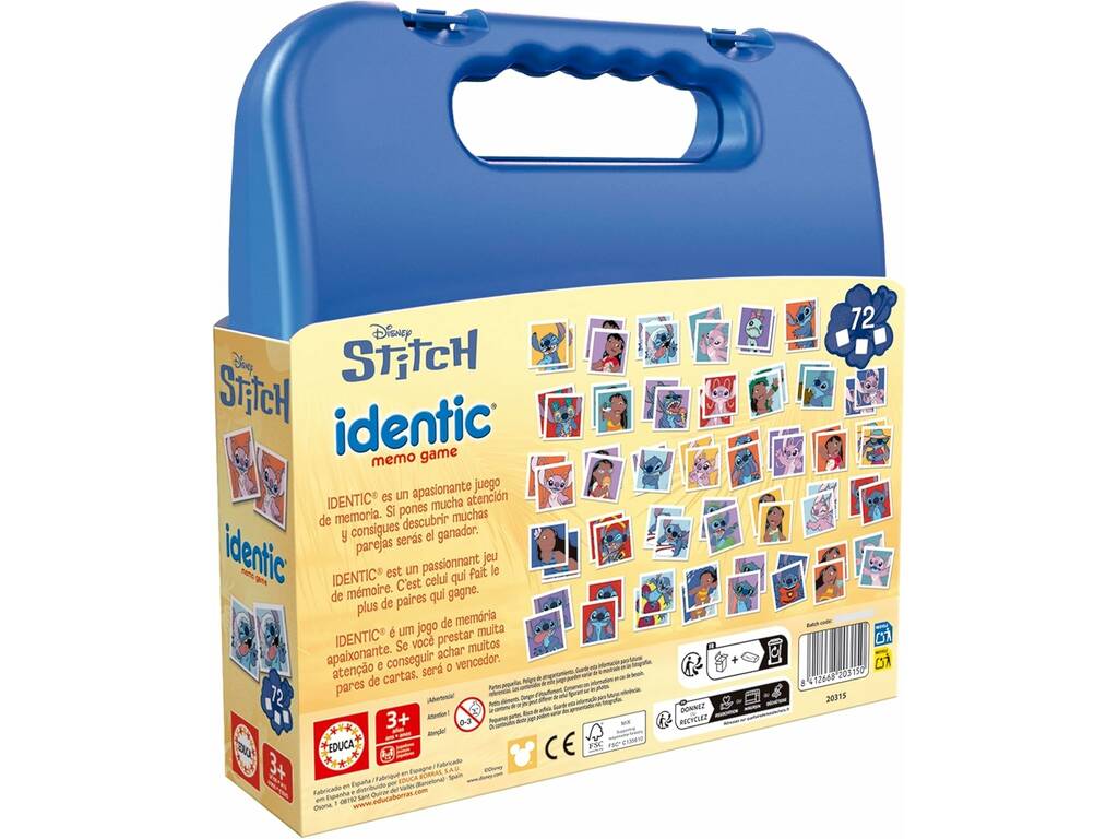 Stitch Maleta Jogo de Memória Identic