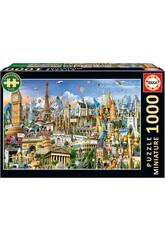 Puzzle 1000 symboles miniatures de l'Europe