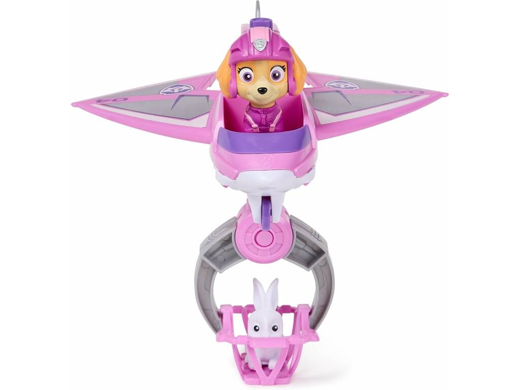 Patrulha Canina Air Rescue Figura Skye com Avião de Heróis e Pince