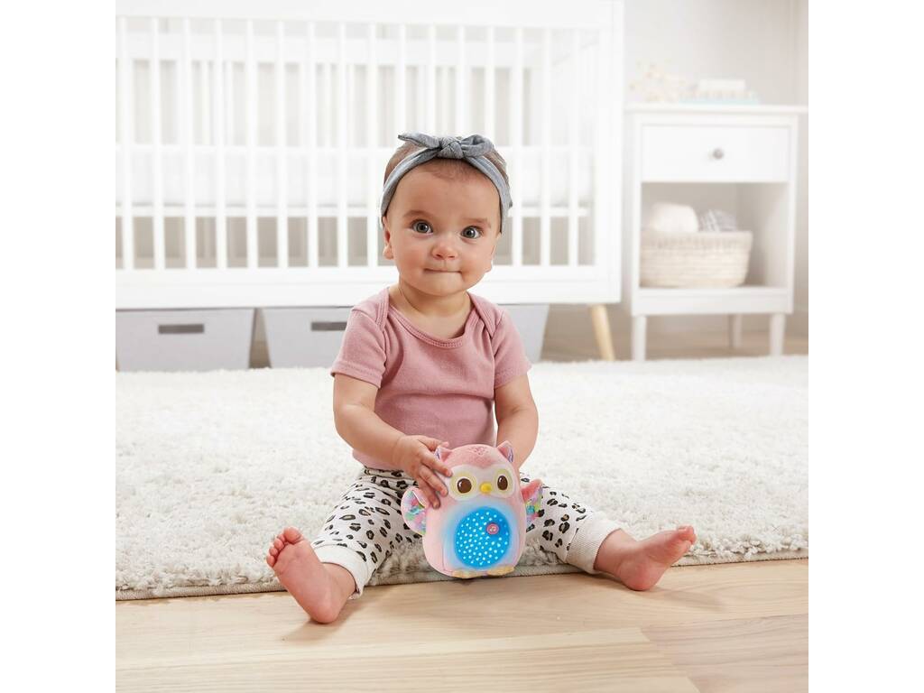 Vtech Baby Projecteur Peluche Chouette Étoiles Roses