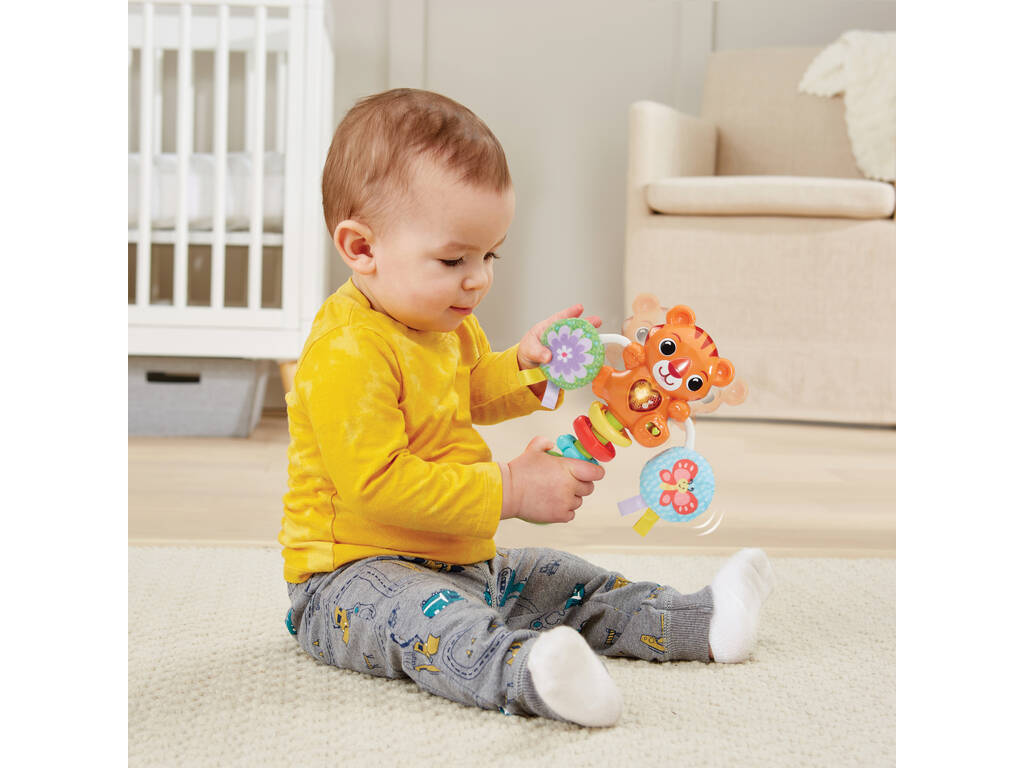 Hochet musical bébé tigre