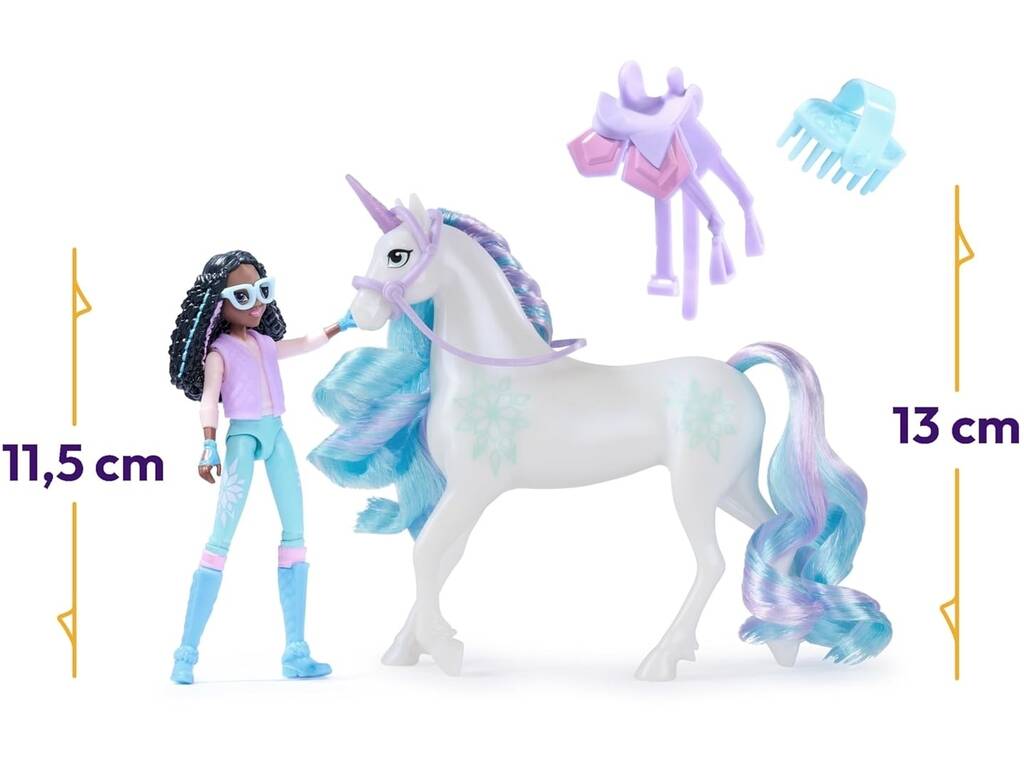 Academia Unicórnio Pack Boneca Layla e Unicórnio Glacier