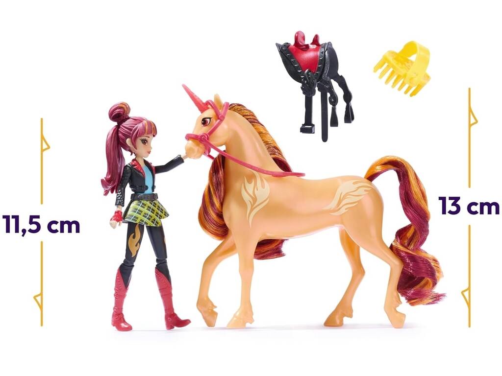 Academia Unicórnio Pack Boneca Valentina e Unicórnio Cinder