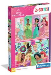 Puzzle 2X60 Princesas Disney
