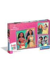 Puzzle Super Color 3x48 Disney Princess