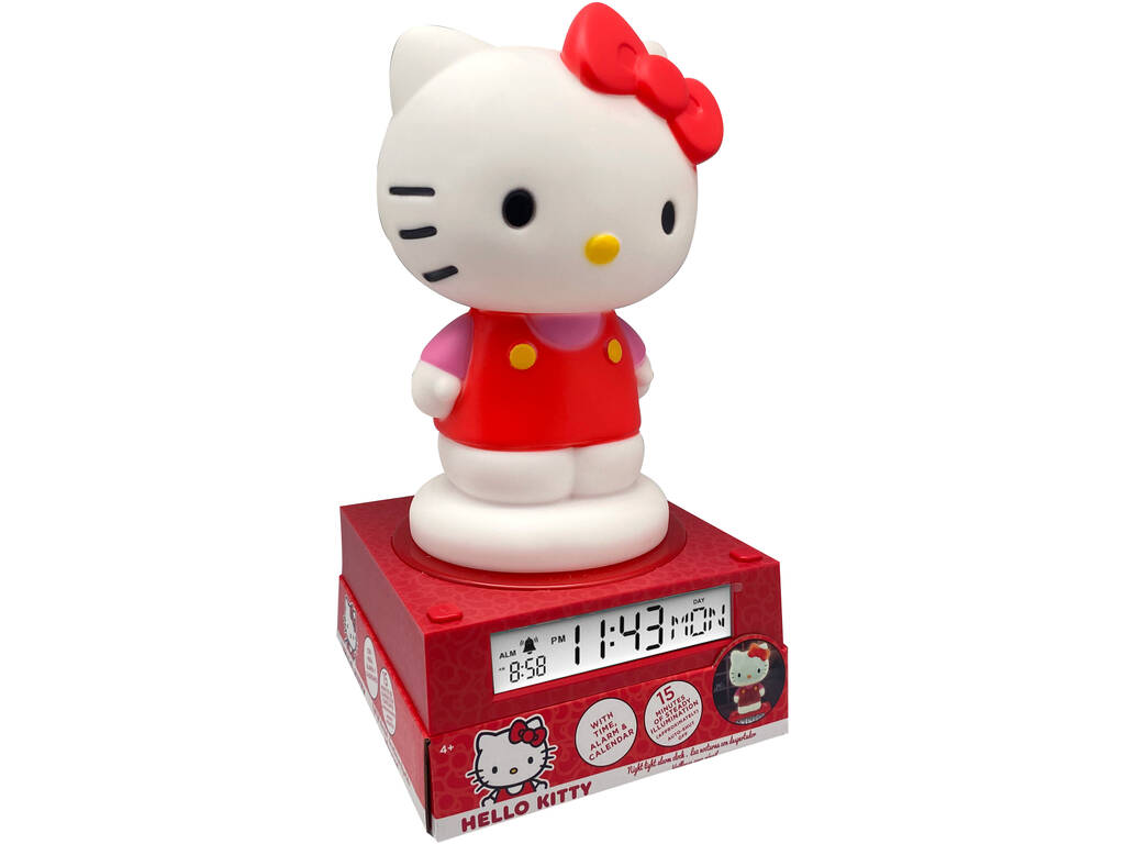 Hello Kitty Relógio Despertador com Luz Noturna