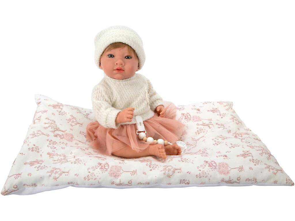 Poupée Reborn Julia Rosa de 40 cm avec coussin