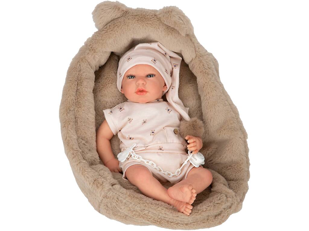 Muñeca Bebé Reborn Lidia de 40 cm con Cuna